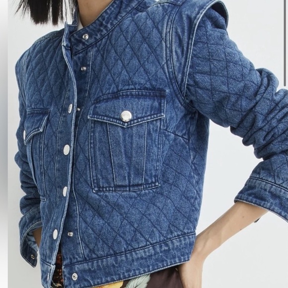 Veronica Beard KILLIAN Quilted Denim Jacket Size Small. NWT - Picture 1 of 12